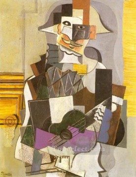 Arlequín tocando la guitarra Arlequín tocando la guitarra 1914 cubismo Pablo Picasso Pinturas al óleo